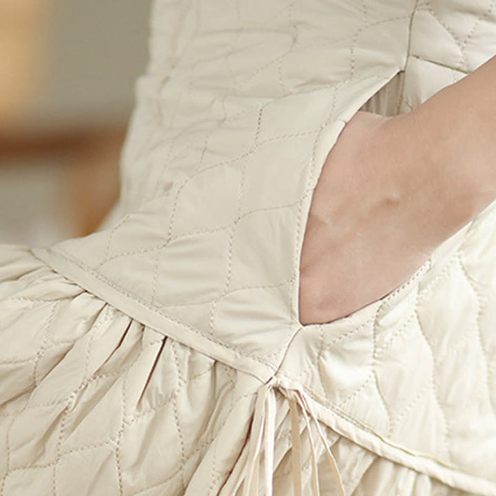 Spódnica damska prosta z kieszeniami i bawełny z Buddha Stones, prosta, z elastyczną talią - image 11