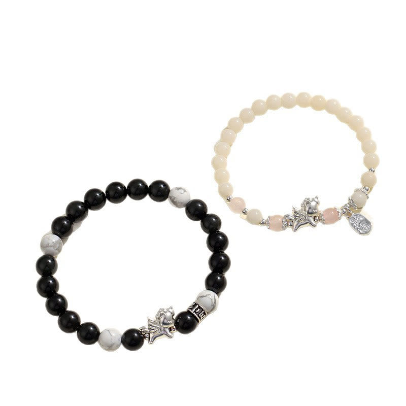 Bransoletka z Buddha Stones ze srebra próby 999, Rok Konia, z naturalnym czarnym obsydianem i nasionami Bodhi - image 15