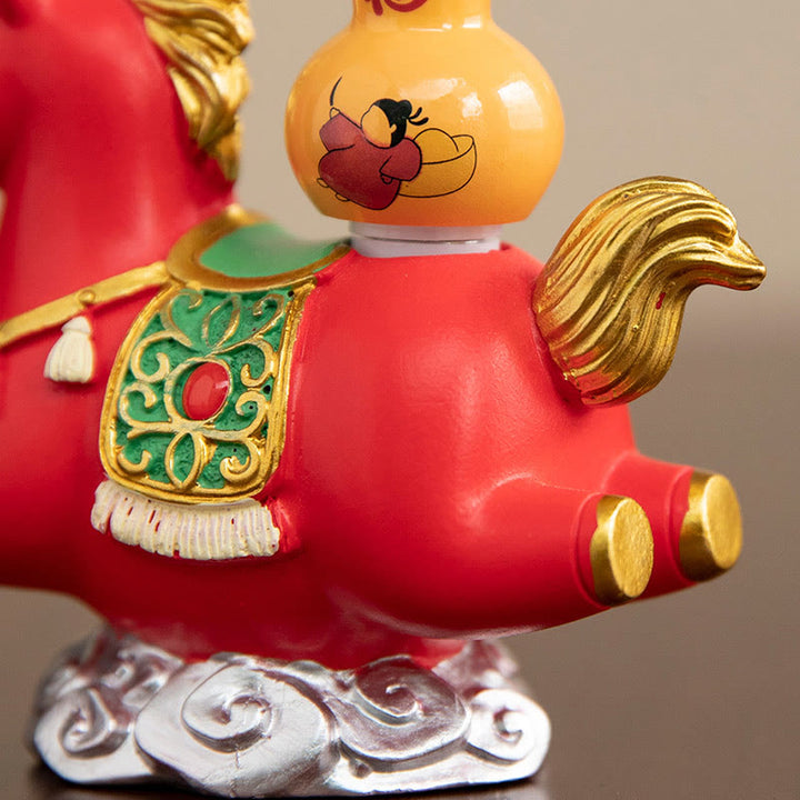 Buddha Stones, chiński zodiak, rok konia, znak Fu, dobrobyt, dekoracja domu - image 19