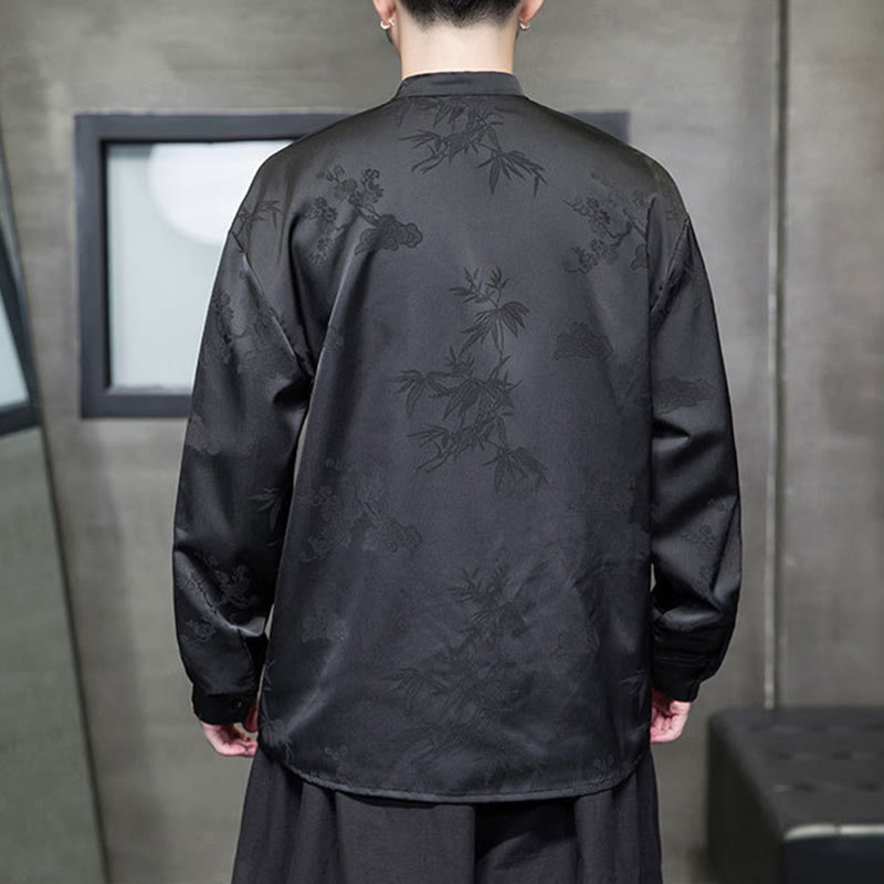 Buddha Stones, prosta męska kurtka z długim rękawem i guzikami w kształcie żaby - image 17