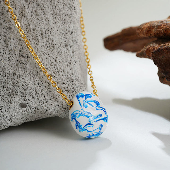 Naszyjnik z wisiorkiem w kształcie kropli wody z miedzianymi Buddha Stones, uzdrawiający bogactwem - image 2