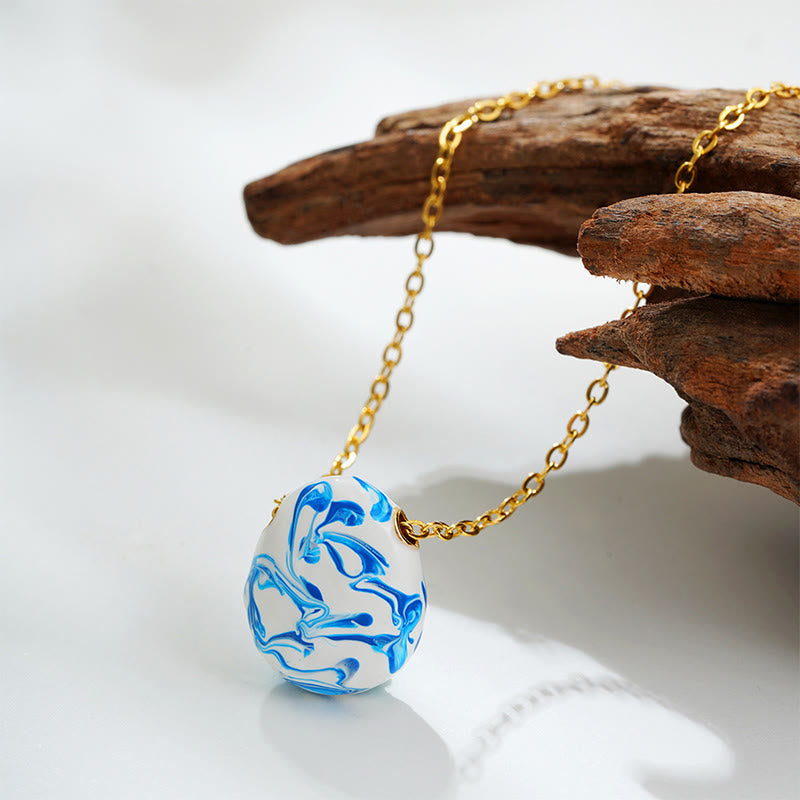 Naszyjnik z wisiorkiem w kształcie kropli wody z miedzianymi Buddha Stones, uzdrawiający bogactwem - Miedź - image 0