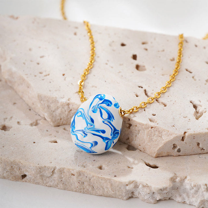 Naszyjnik z wisiorkiem w kształcie kropli wody z miedzianymi Buddha Stones, uzdrawiający bogactwem - image 1