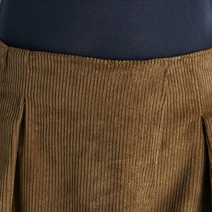 Damskie spodnie sztruksowe z szerokimi nogawkami i kieszeniami, z szerokimi nogawkami i gładkim zamkiem błyskawicznym z boku, z Buddha Stones - image 8