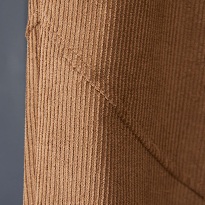 Damskie spodnie haremowe z bawełny sztruksowej z kieszeniami i Buddha Stones w kolorze peruwiańskim, z grubym wzorem - image 6