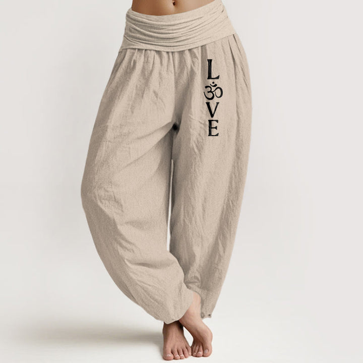 Damskie spodnie haremowe z elastycznej bawełny z Buddha Stones i symbolem Om - Dębnik - US22, UK/AU26, EU54 (6XL) - image 11