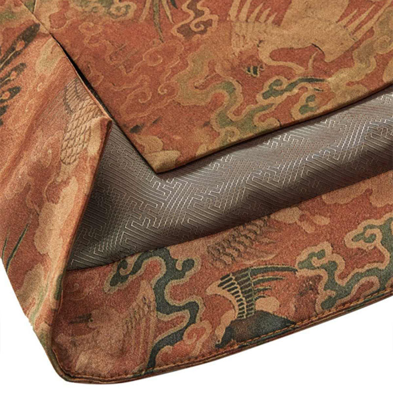 Buddha Stones 100% jedwab morwowy 30 Momme Phoenix Auspicious Clouds Kurtka męska z długim rękawem - image 8