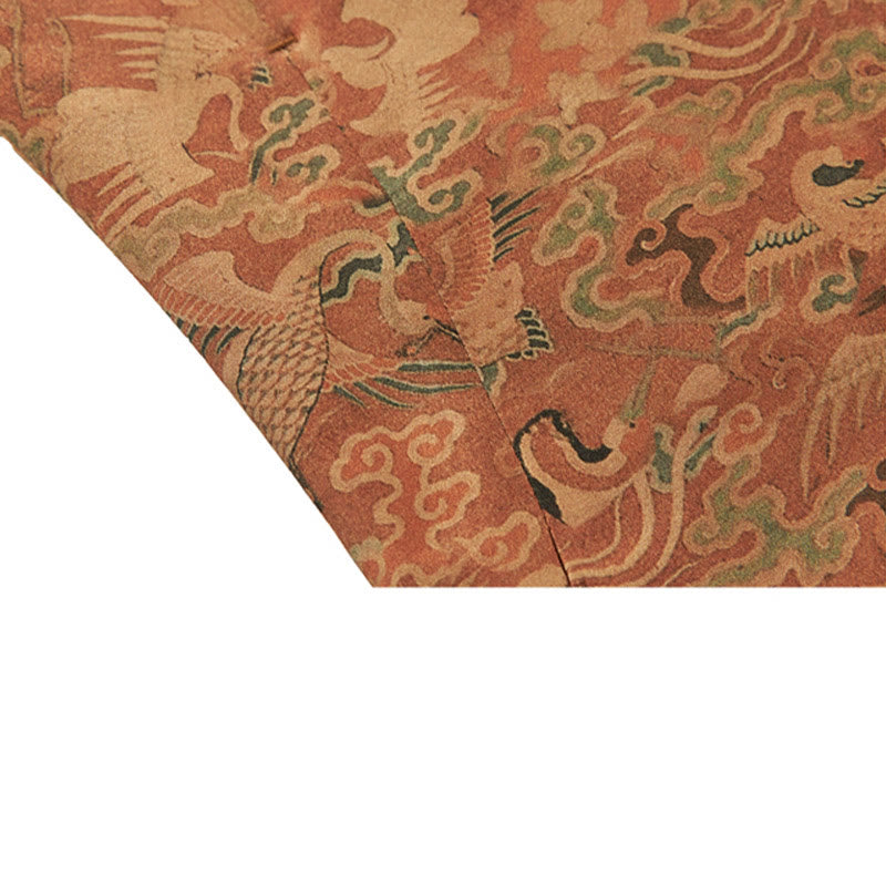 Buddha Stones 100% jedwab morwowy 30 Momme Phoenix Auspicious Clouds Kurtka męska z długim rękawem - image 10