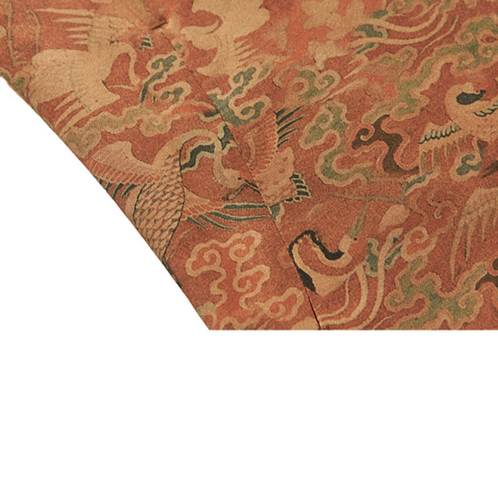 Buddha Stones 100% jedwab morwowy 30 Momme Phoenix Auspicious Clouds Kurtka męska z długim rękawem - image 10