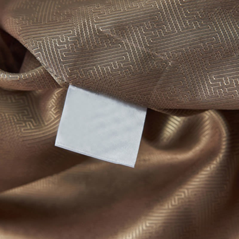 Buddha Stones 100% jedwab morwowy 30 Momme Phoenix Auspicious Clouds Kurtka męska z długim rękawem - image 13