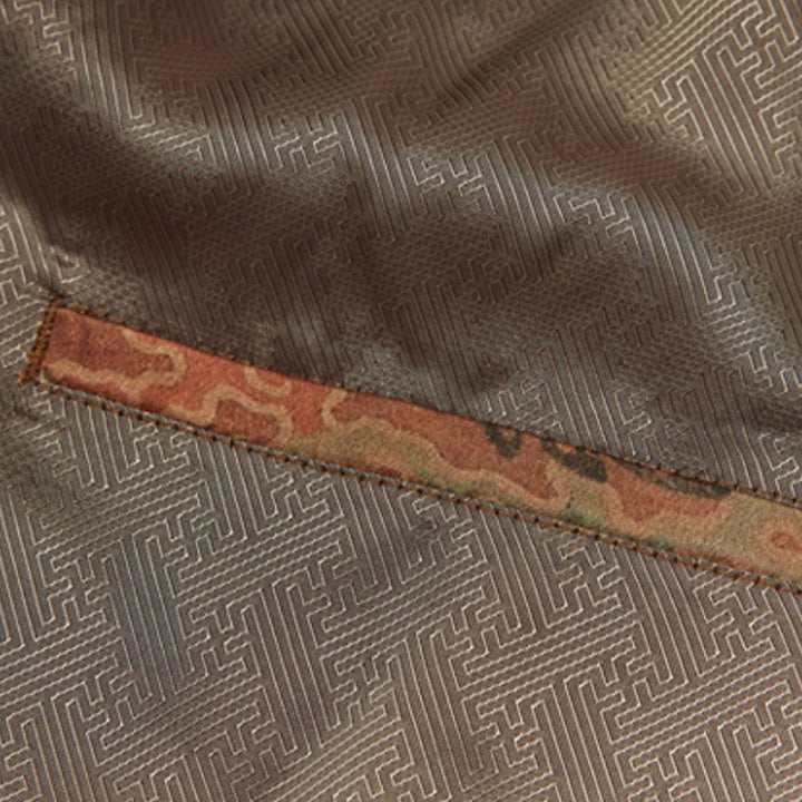 Buddha Stones 100% jedwab morwowy 30 Momme Phoenix Auspicious Clouds Kurtka męska z długim rękawem - image 12