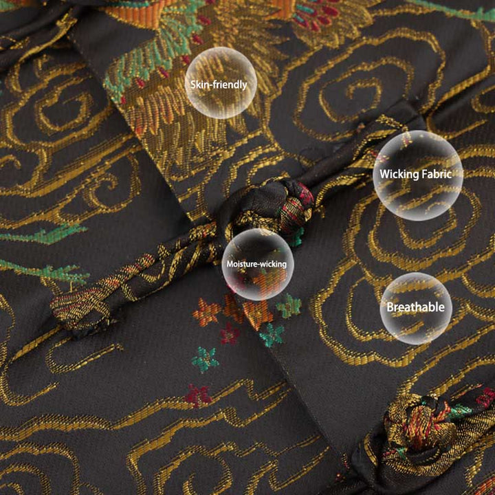 Buddha Stones, kolorowe chmury feniksa, pomyślne chmury, żaba, guziki, męska kurtka z długim rękawem i kieszeniami - image 4