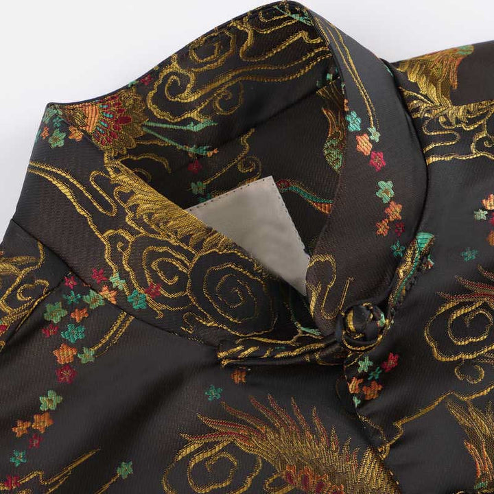 Buddha Stones, kolorowe chmury feniksa, pomyślne chmury, żaba, guziki, męska kurtka z długim rękawem i kieszeniami - image 5