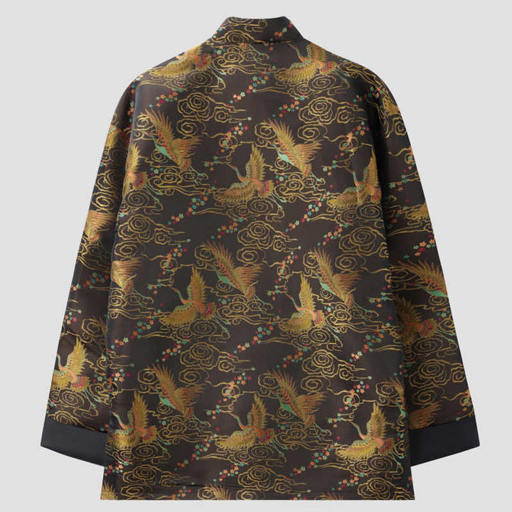 Buddha Stones, kolorowe chmury feniksa, pomyślne chmury, żaba, guziki, męska kurtka z długim rękawem i kieszeniami - image 1