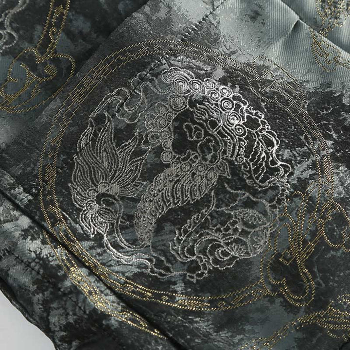 Kurtka męska z długim rękawem i kieszeniami , z Buddha Stones Kirin Mountains i żabą - image 9