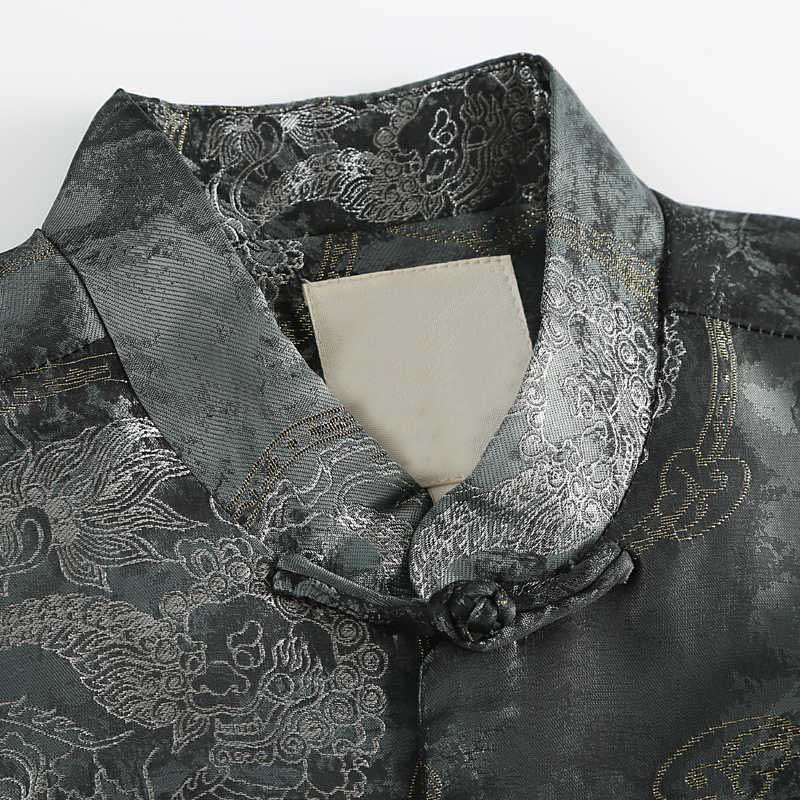 Kurtka męska z długim rękawem i kieszeniami , z Buddha Stones Kirin Mountains i żabą - image 3