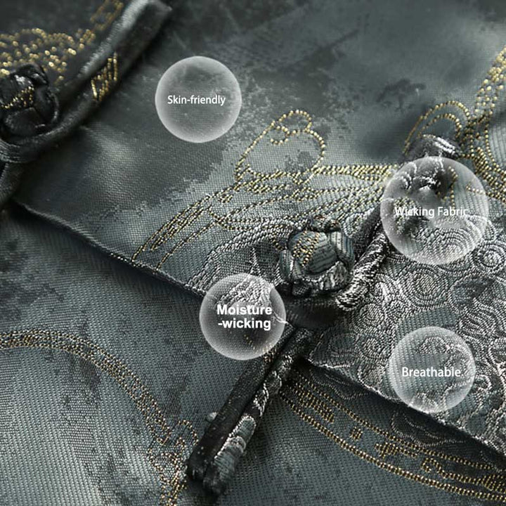 Kurtka męska z długim rękawem i kieszeniami , z Buddha Stones Kirin Mountains i żabą - image 5