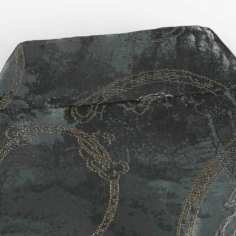 Kurtka męska z długim rękawem i kieszeniami , z Buddha Stones Kirin Mountains i żabą - image 4