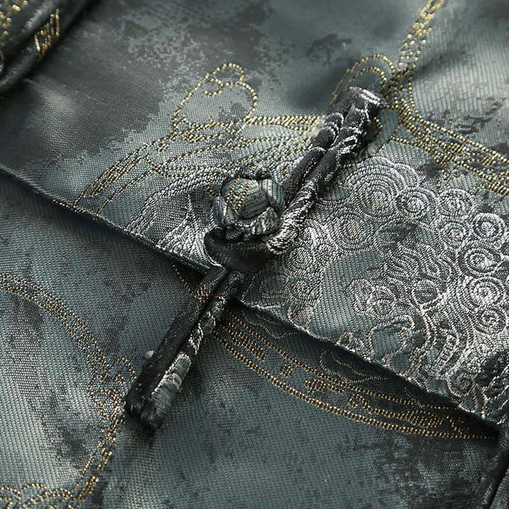 Kurtka męska z długim rękawem i kieszeniami , z Buddha Stones Kirin Mountains i żabą - image 6