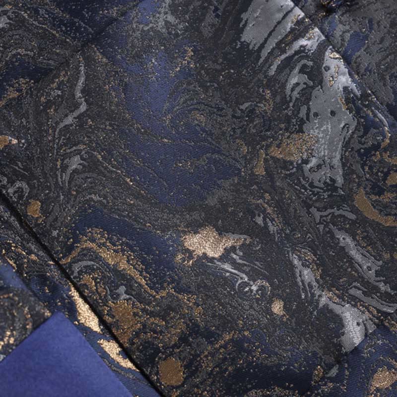 Buddha Stones, niebieskie, płynące góry, żaba, guziki, męska kurtka z długim rękawem i kieszeniami - image 8