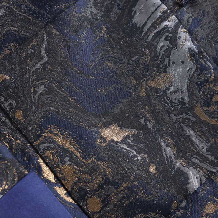 Buddha Stones, niebieskie, płynące góry, żaba, guziki, męska kurtka z długim rękawem i kieszeniami - image 8