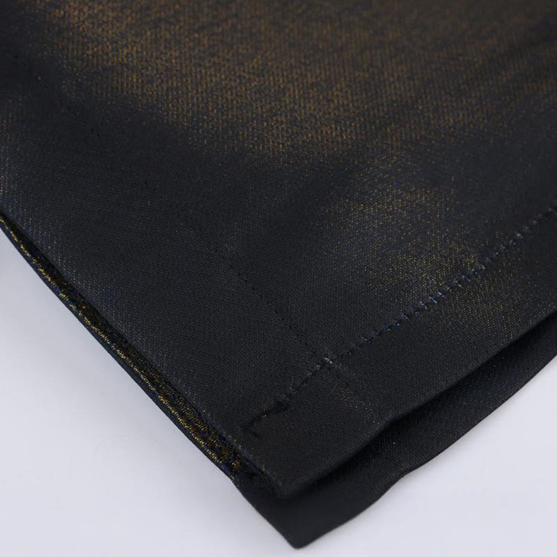 Buddha Stones, złote, pustynne, niebieskie kwiaty, męska kurtka z długim rękawem i kieszeniami, zapinana na guziki i guziki - image 10