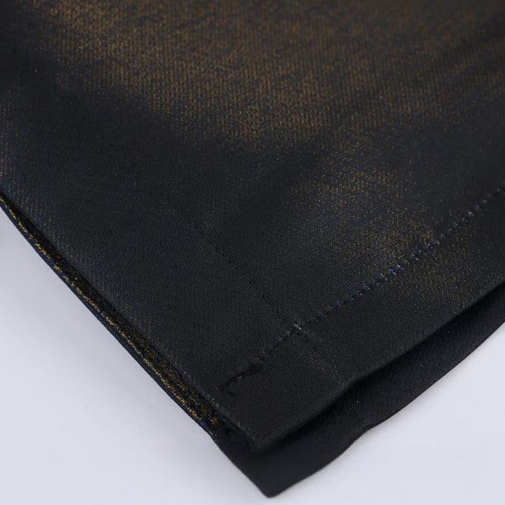 Buddha Stones, złote, pustynne, niebieskie kwiaty, męska kurtka z długim rękawem i kieszeniami, zapinana na guziki i guziki - image 10