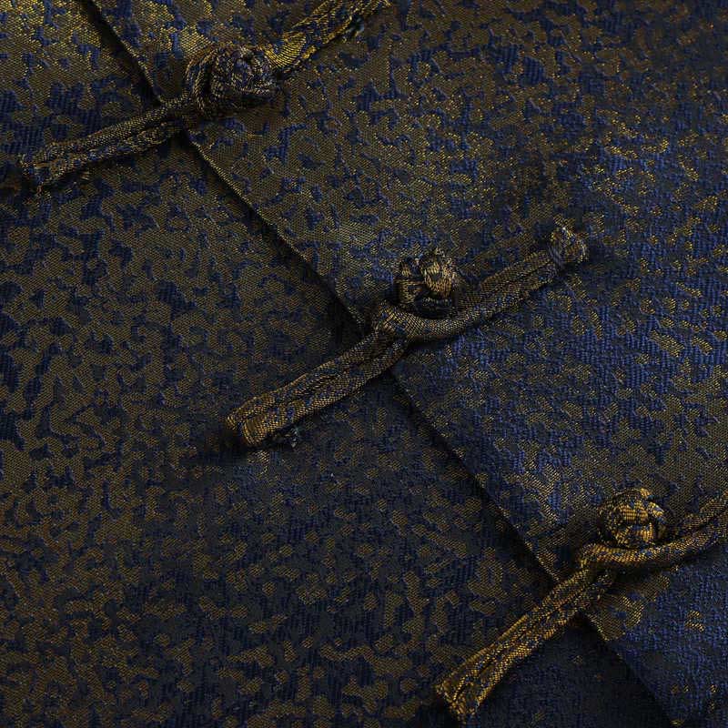 Buddha Stones, złote, pustynne, niebieskie kwiaty, męska kurtka z długim rękawem i kieszeniami, zapinana na guziki i guziki - image 7