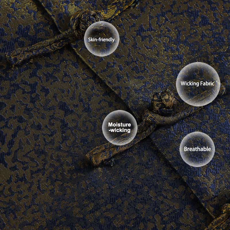 Buddha Stones, złote, pustynne, niebieskie kwiaty, męska kurtka z długim rękawem i kieszeniami, zapinana na guziki i guziki - image 6