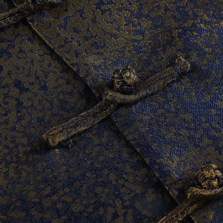 Buddha Stones, złote, pustynne, niebieskie kwiaty, męska kurtka z długim rękawem i kieszeniami, zapinana na guziki i guziki - image 8