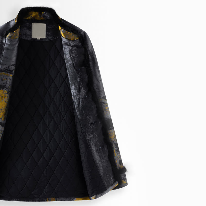 Buddha Stones , Starożytne Budowle, Drzewa, Żaba, Guzik, Męska Kurtka z Długim Rękawem i Kieszeniami - image 3