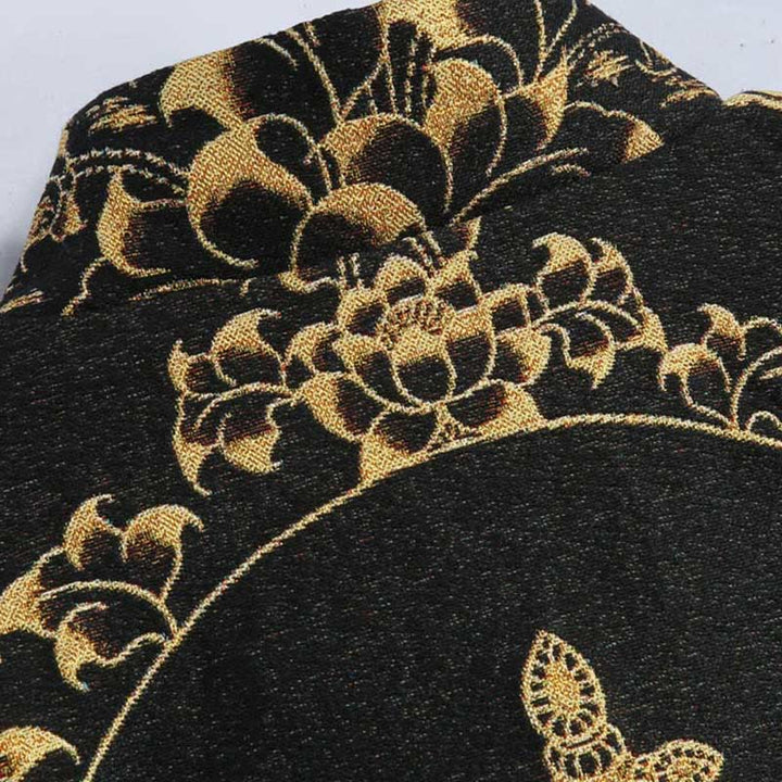 Kurtka męska z długim rękawem i guzikami z motywem żaby Guanyin z Buddha Stones Awalokiteśwary - image 4