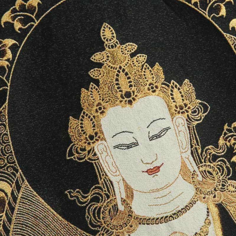 Kurtka męska z długim rękawem i guzikami z motywem żaby Guanyin z Buddha Stones Awalokiteśwary - image 12