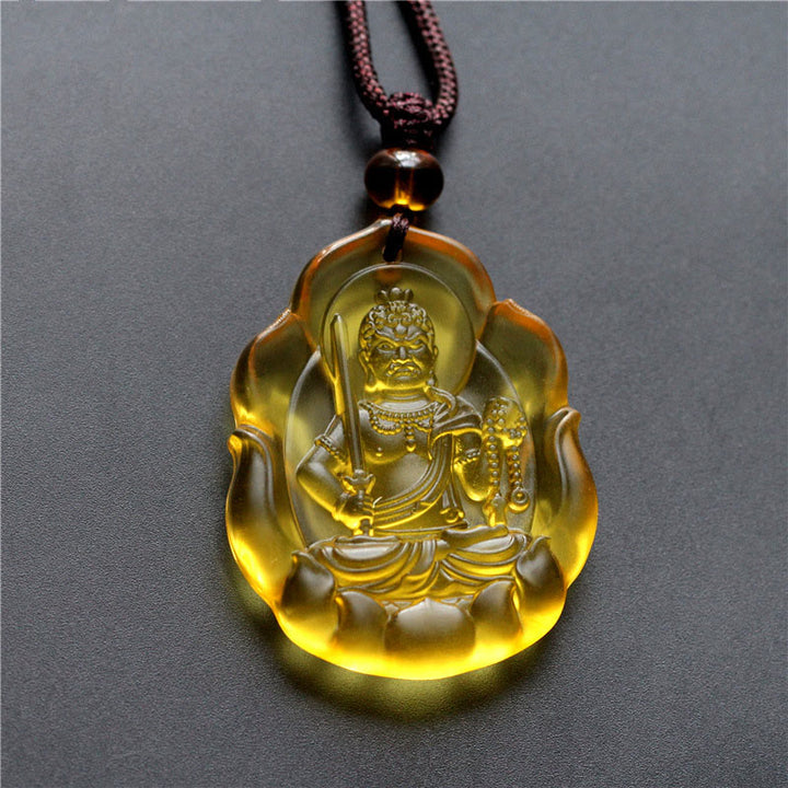 Naszyjnik z Buddha Stones Liuli Crystal z chińskim znakiem zodiaku, ochrona narodzin Buddy - Kogut-Acalanatha - image 10