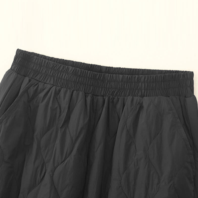 Damskie bawełniane spodnie termiczne Buddha Stones Winter Solid Color z kieszeniami - image 8