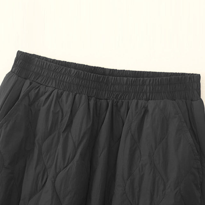 Damskie bawełniane spodnie termiczne Buddha Stones Winter Solid Color z kieszeniami - image 8