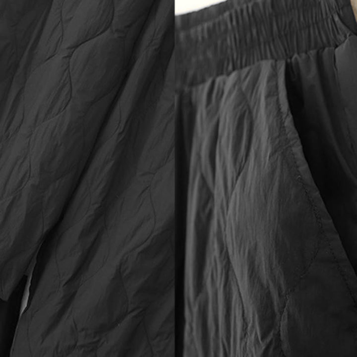 Damskie bawełniane spodnie termiczne Buddha Stones Winter Solid Color z kieszeniami - image 10