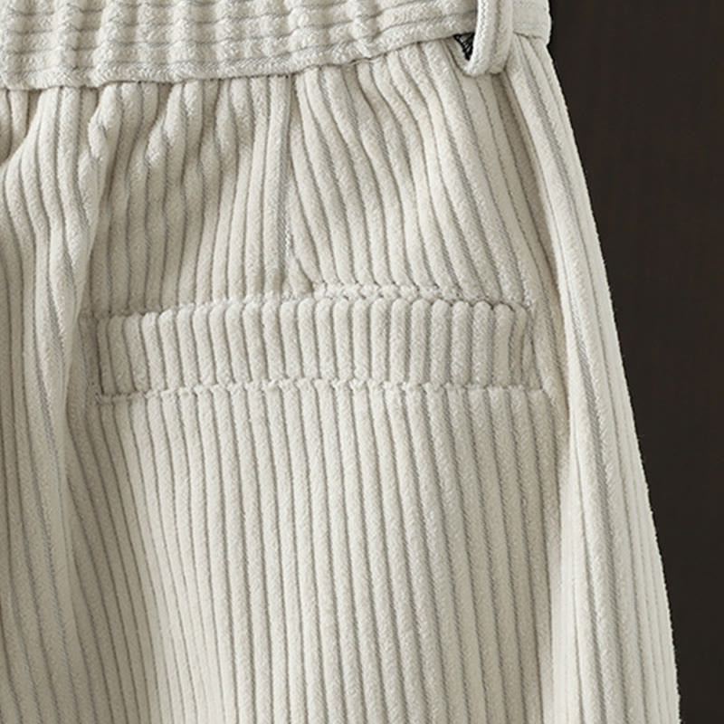 Buddha Stones zimowe spodnie haremowe z gładkiego sztruksu bawełnianego z wysokim stanem i podszewką z polaru z kieszeniami - image 5