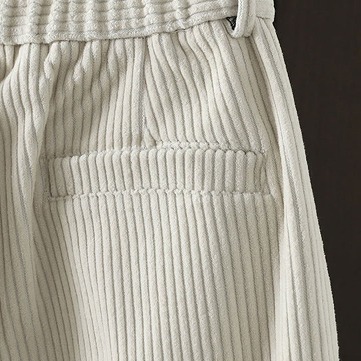 Buddha Stones zimowe spodnie haremowe z gładkiego sztruksu bawełnianego z wysokim stanem i podszewką z polaru z kieszeniami - image 5