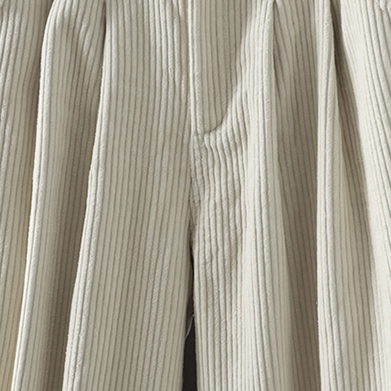 Buddha Stones zimowe spodnie haremowe z gładkiego sztruksu bawełnianego z wysokim stanem i podszewką z polaru z kieszeniami - image 6