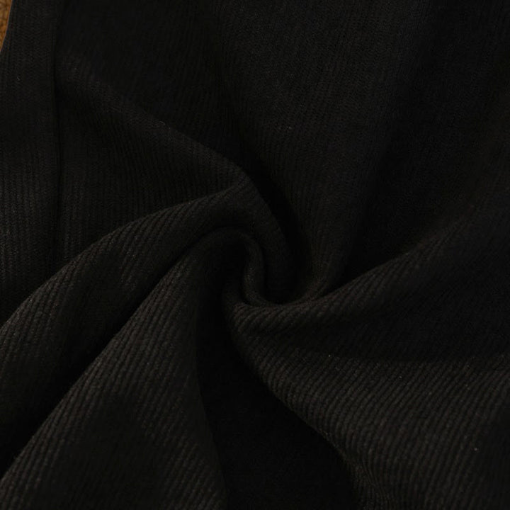 Damskie spodnie z szerokimi nogawkami i kieszeniami, z bawełny, sztruksu i polaru Buddha Stones - image 20