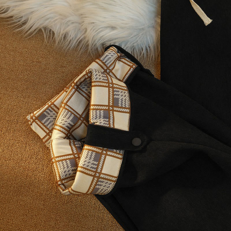 Damskie spodnie z szerokimi nogawkami i kieszeniami, z bawełny, sztruksu i polaru Buddha Stones - image 22