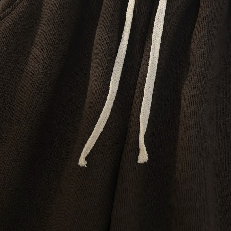 Damskie spodnie z szerokimi nogawkami i kieszeniami, z bawełny, sztruksu i polaru Buddha Stones - image 8