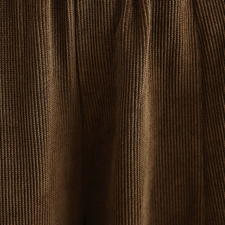 Damskie spodnie haremowe z jesiennego materiału Buddha Stones z gładkim sztruksem i kieszeniami - image 11