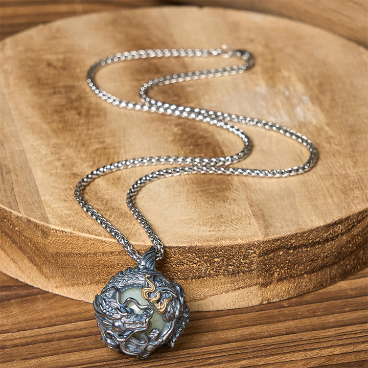 Buddha Stones Naszyjnik z wisiorkiem "Silny Smok" z Koralikami Miedzianymi - image 10