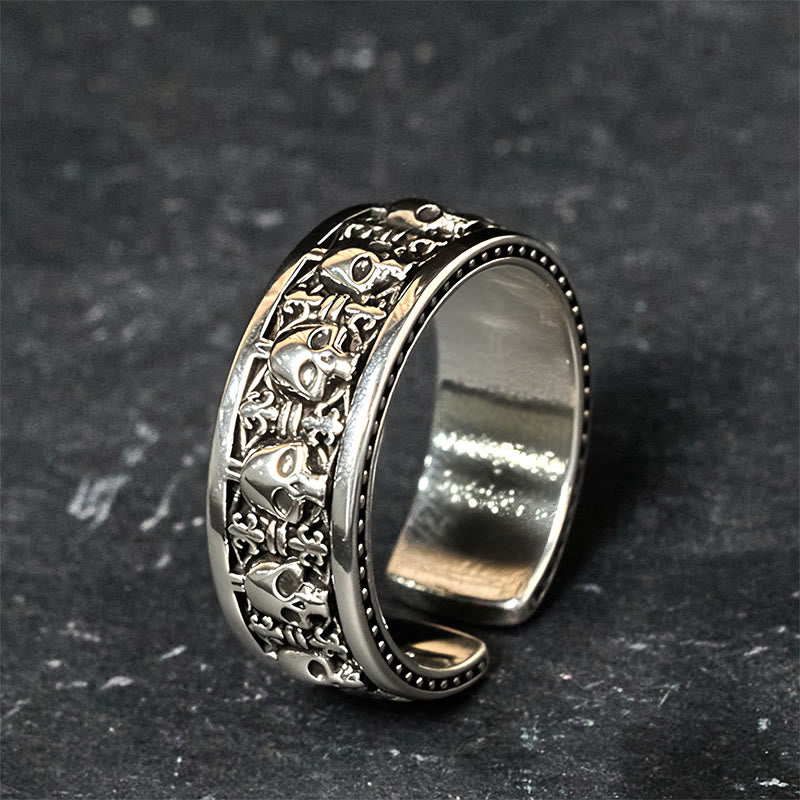 Buddha Stones Władca Lasu Zwłok Miedziana Czaszka Pierścień Nowego Początku - Miedziana czaszka - image 0