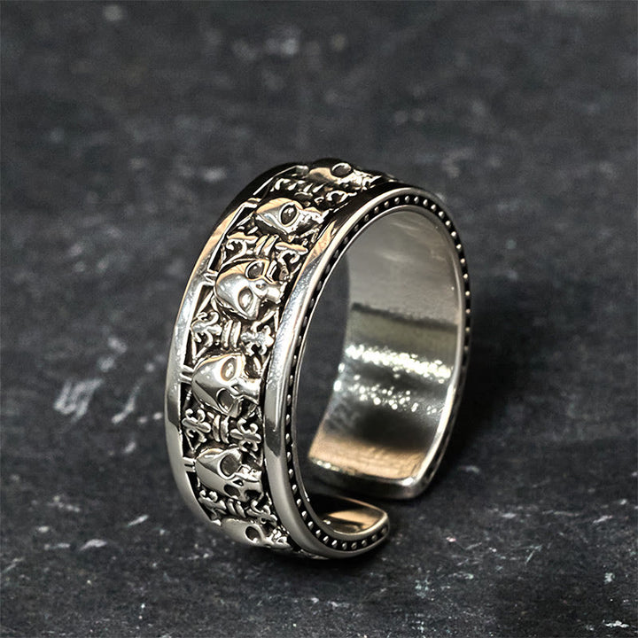 Buddha Stones Władca Lasu Zwłok Miedziana Czaszka Pierścień Nowego Początku - Miedziana czaszka - image 0