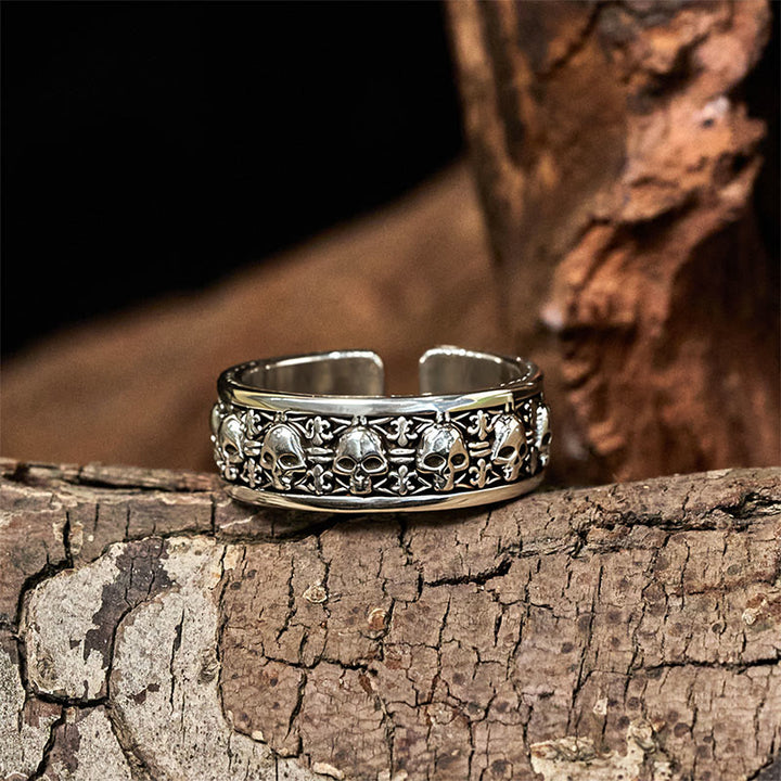 Buddha Stones Władca Lasu Zwłok Miedziana Czaszka Pierścień Nowego Początku - image 8