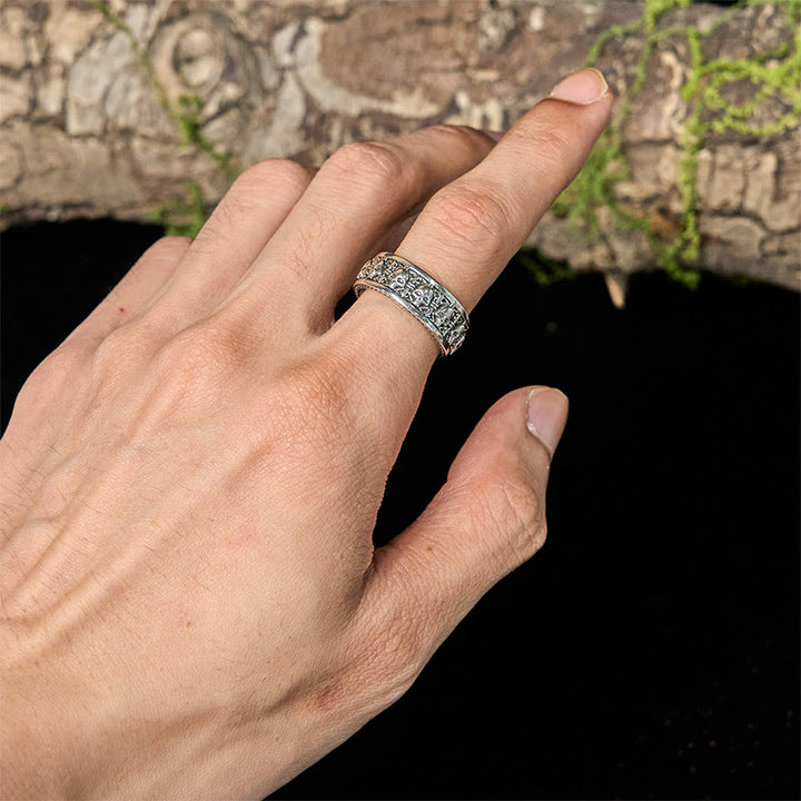 Buddha Stones Władca Lasu Zwłok Miedziana Czaszka Pierścień Nowego Początku - image 4