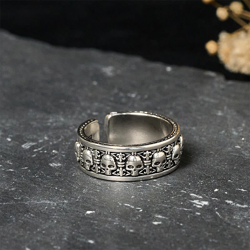 Buddha Stones Władca Lasu Zwłok Miedziana Czaszka Pierścień Nowego Początku - image 3